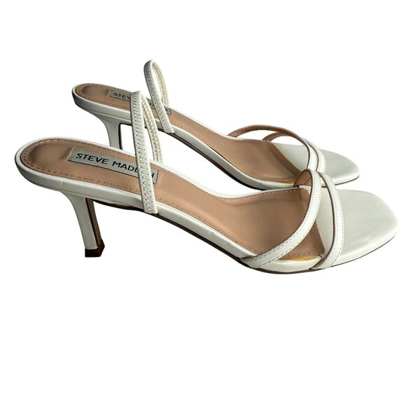 Steven Madden Kitten Heel Loft White Patent Size 7.5 - Picture 10 of 10